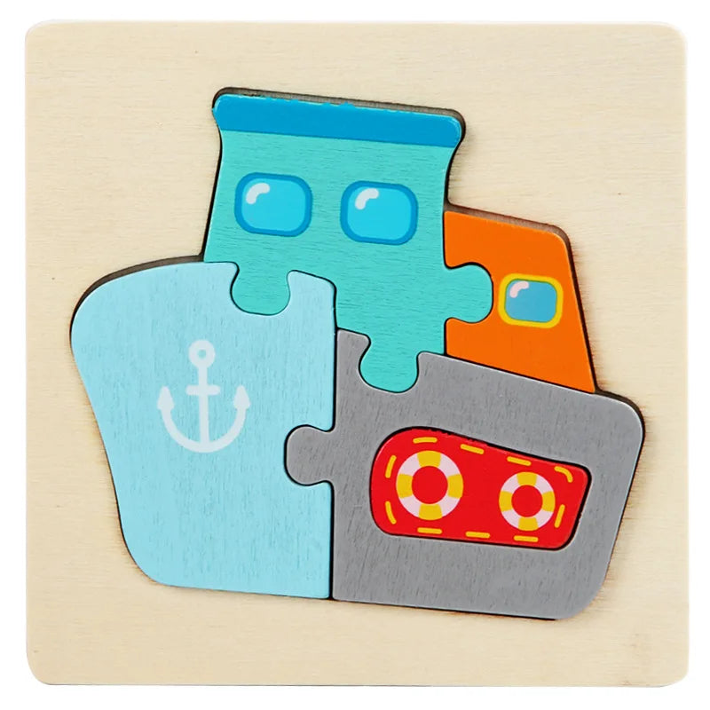 3D Wooden Animal Puzzle