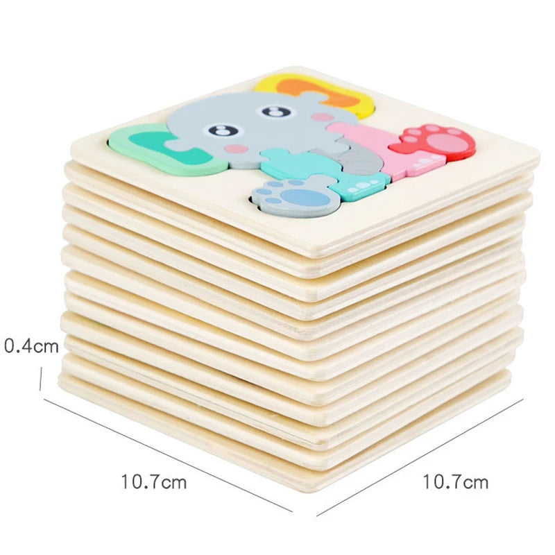 3D Wooden Animal Puzzle