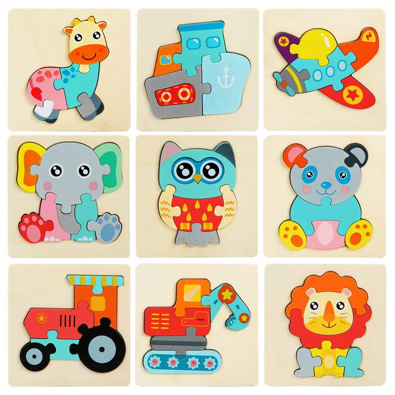 3D Wooden Animal Puzzle