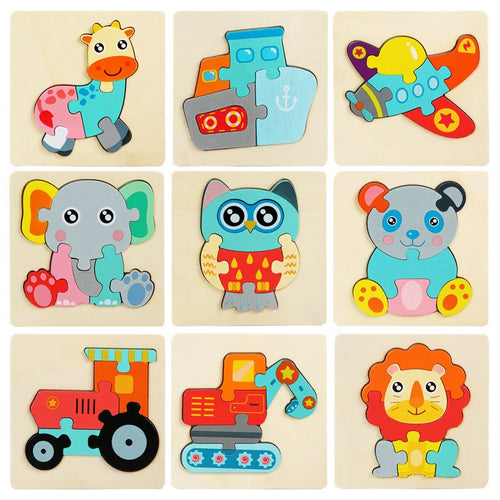 3D Wooden Animal Puzzle