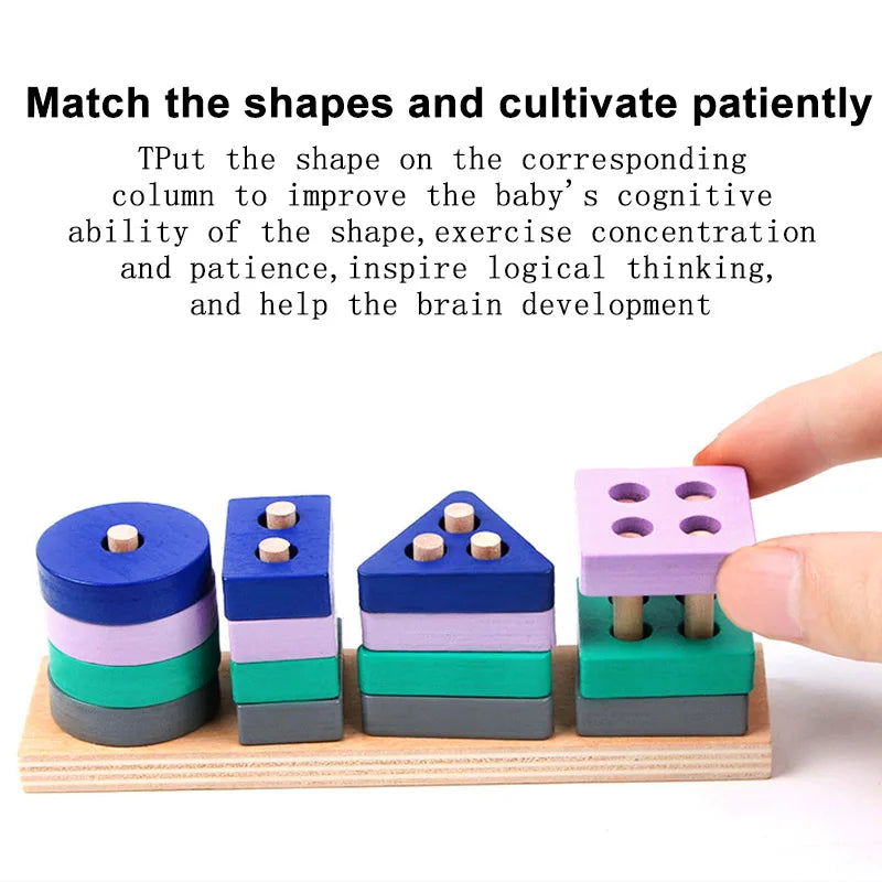 🪵 Wooden Shape Matching Blocks