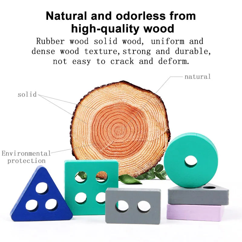 🪵 Wooden Shape Matching Blocks
