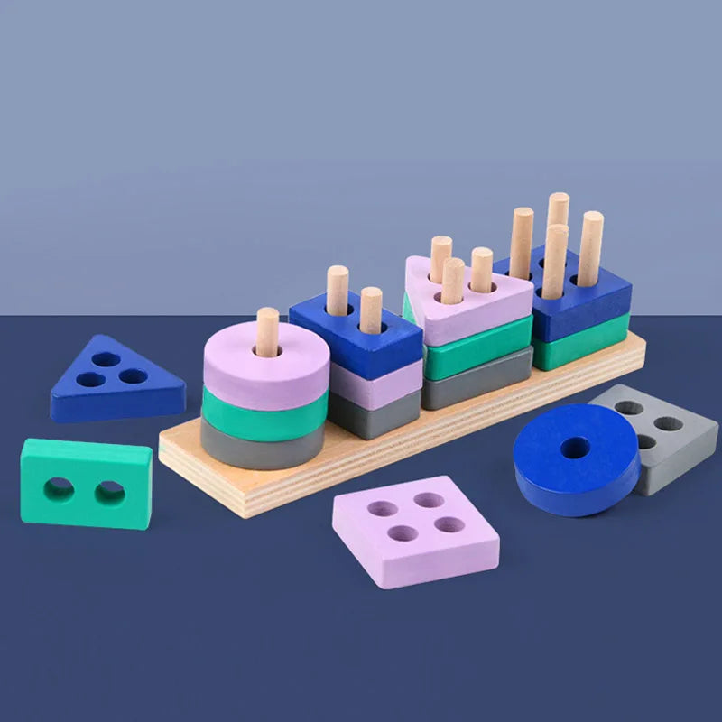 🪵 Wooden Shape Matching Blocks