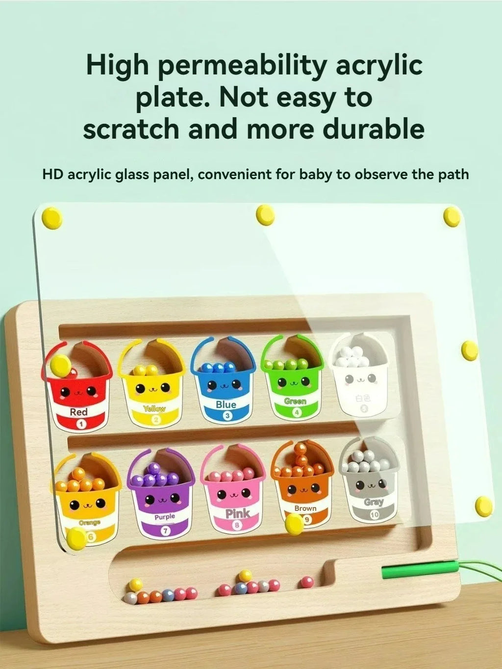 Magnetic Maze 2-in-1 STEM Toy for Ages 3-6, Develops Fine Motor Skills & Concentration