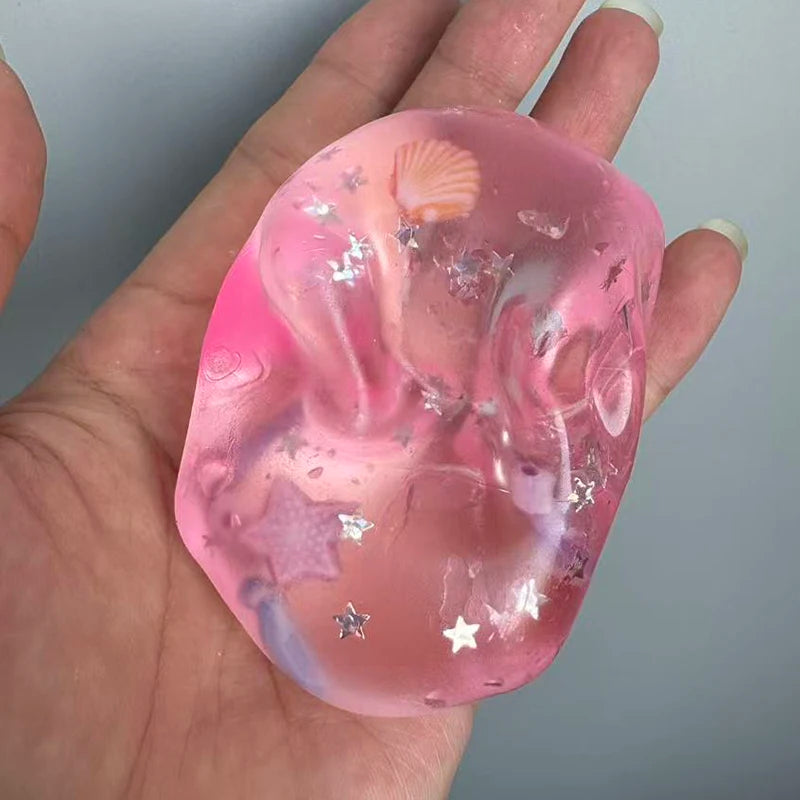 Adults Squishy Ocean Blocks Stress Balls Autism Sensory Toys Stress Anxiety Relief Fidget Toys Maltose Water Ball Gifts Bulk