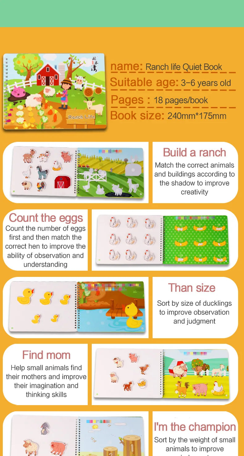 3D Farm Sticker Book