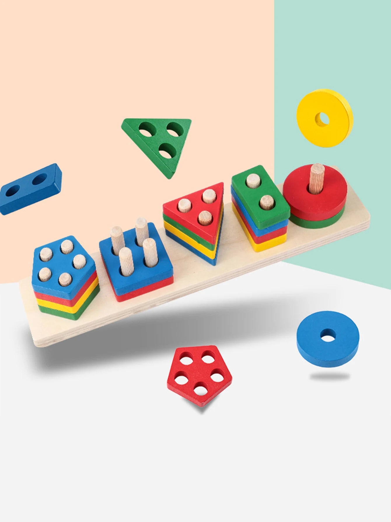 Wooden Sorting & Stacking Set