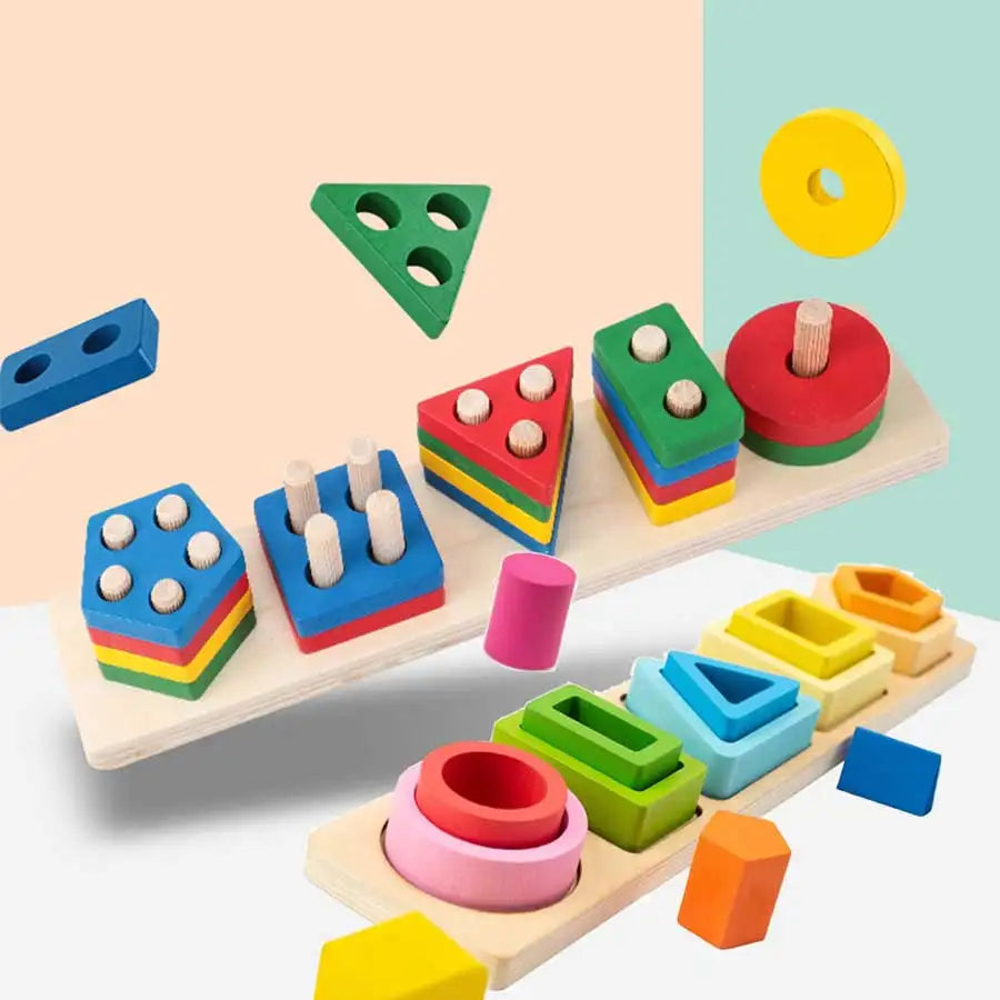 Wooden Sorting & Stacking Set