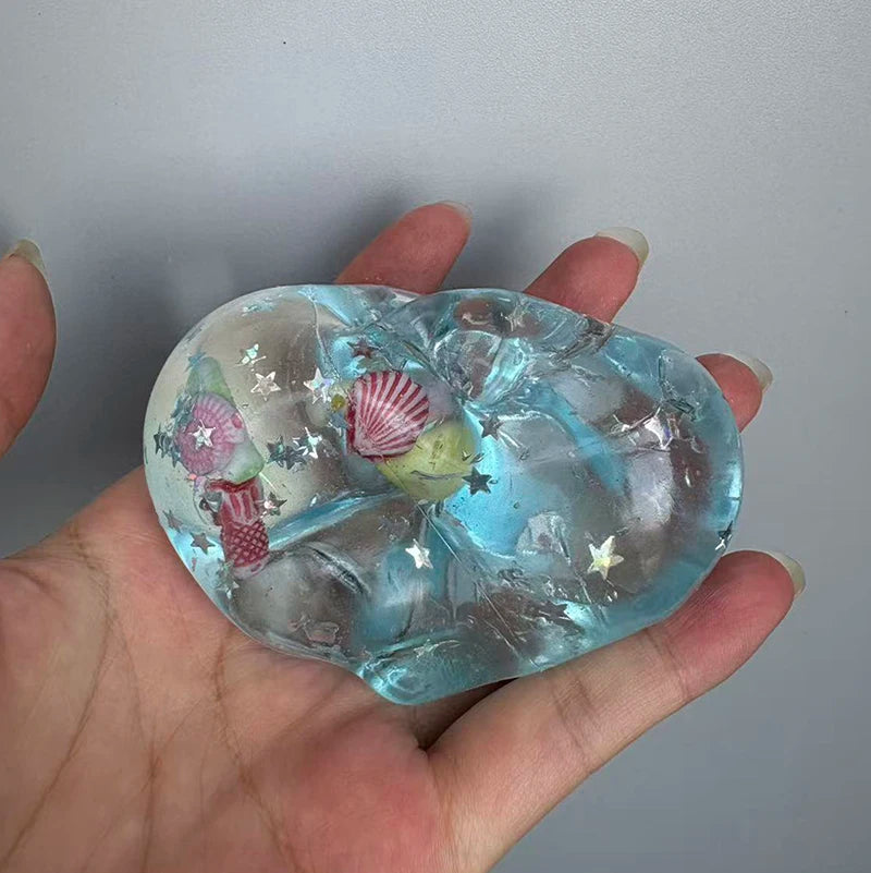 Adults Squishy Ocean Blocks Stress Balls Autism Sensory Toys Stress Anxiety Relief Fidget Toys Maltose Water Ball Gifts Bulk