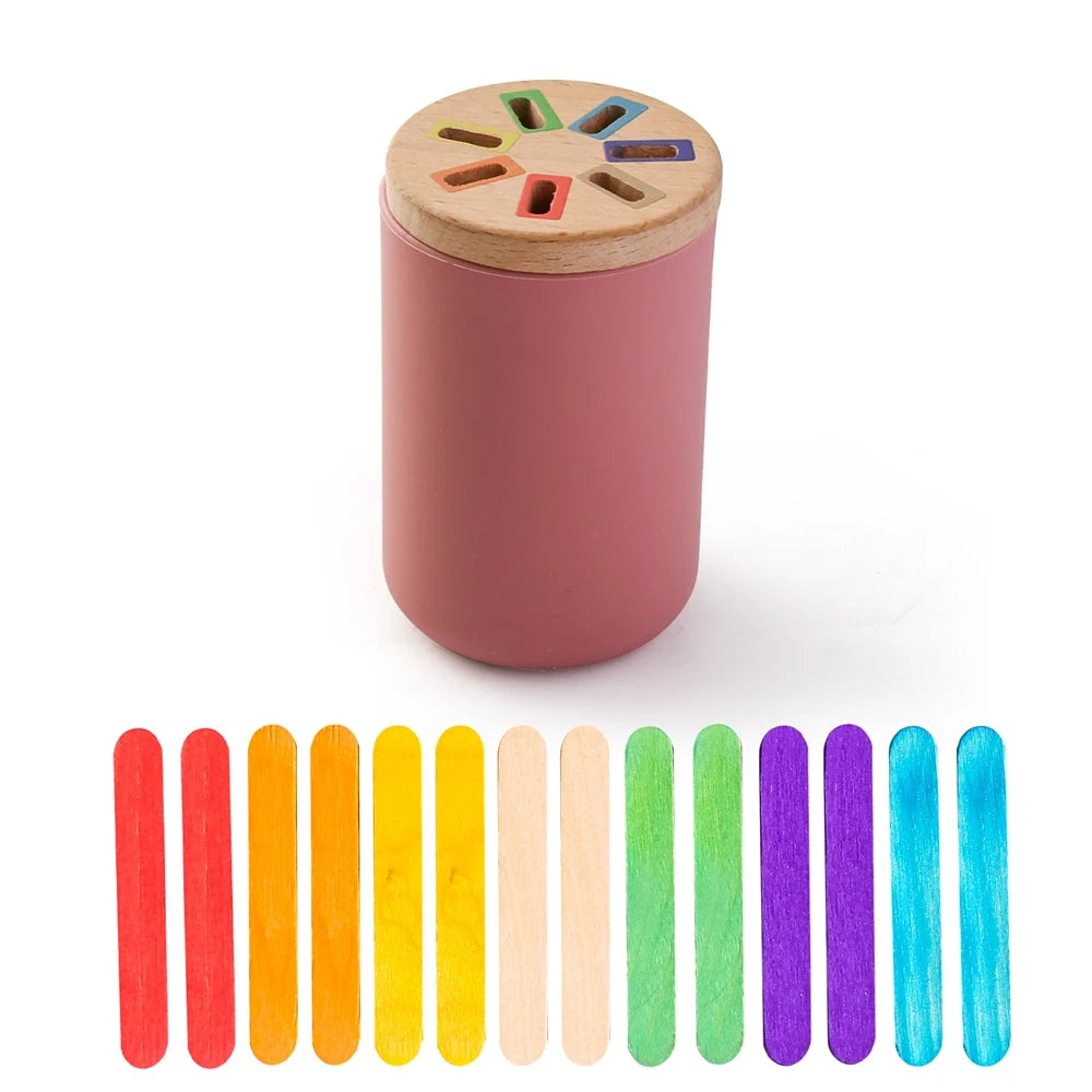 Montessori Silicone Toys Color Sorting Fine Motor Toys Shape Matching Sensory Toys Early Educational Puzzle Toys for Toddlers